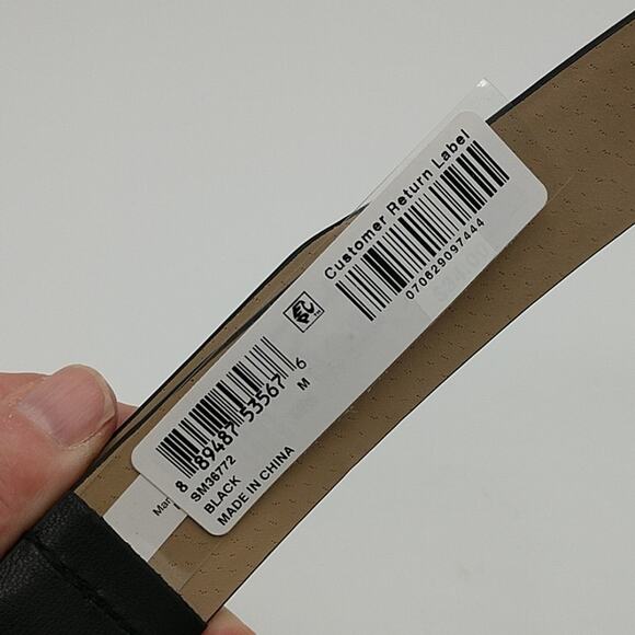 NWT Steve Madden Y2K Black Jeans Belt size Medium - Picture 3 of 4